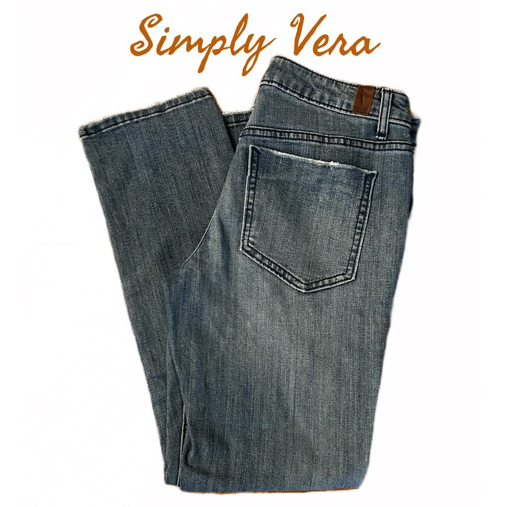 Simply Vera Vera Wang Sz 2 Capri Washed